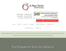 Tablet Screenshot of anewsmiledental.com